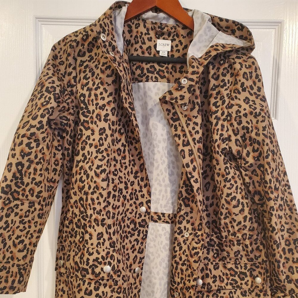 J Crew Leopard Print Raincoat